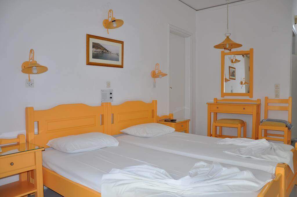 the yellow room at Remezzo Hotel Pythagorion